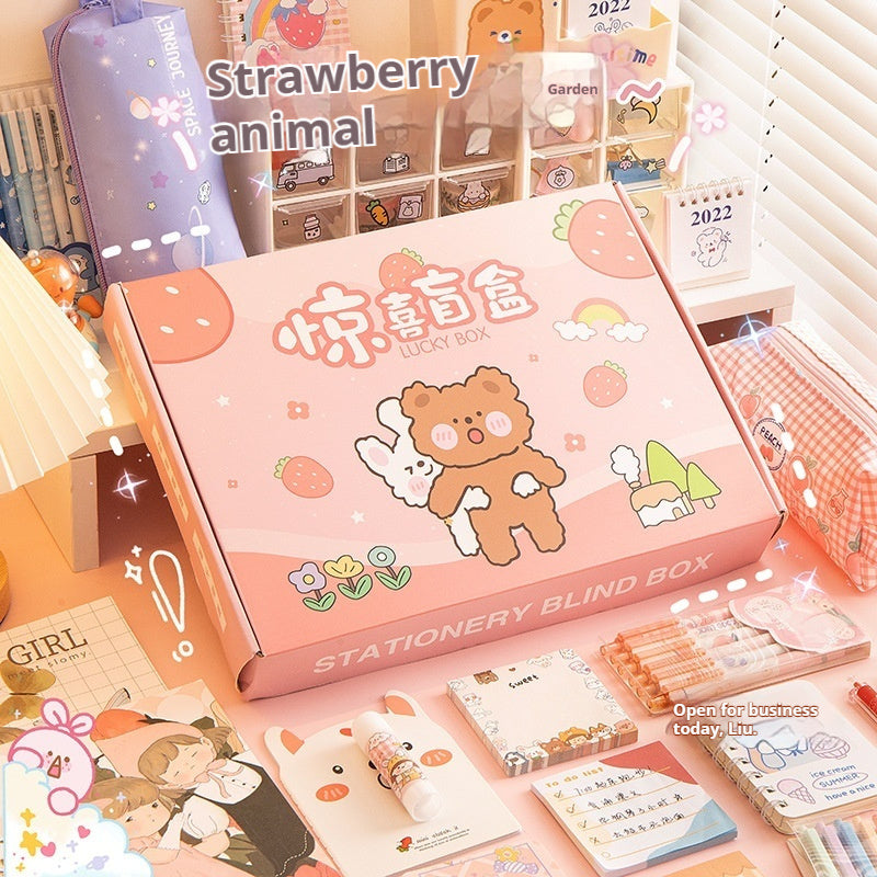 Lucky Box Student School Supplies Stationery Blind Box Set