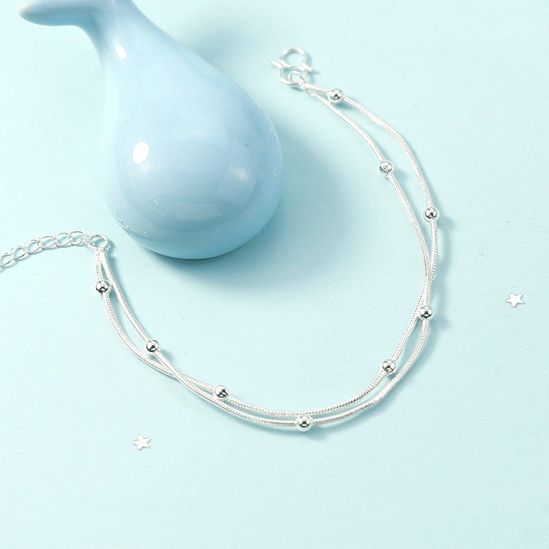 Korean Style Silver Plated Fashion Personality Anklet For Women (Available)