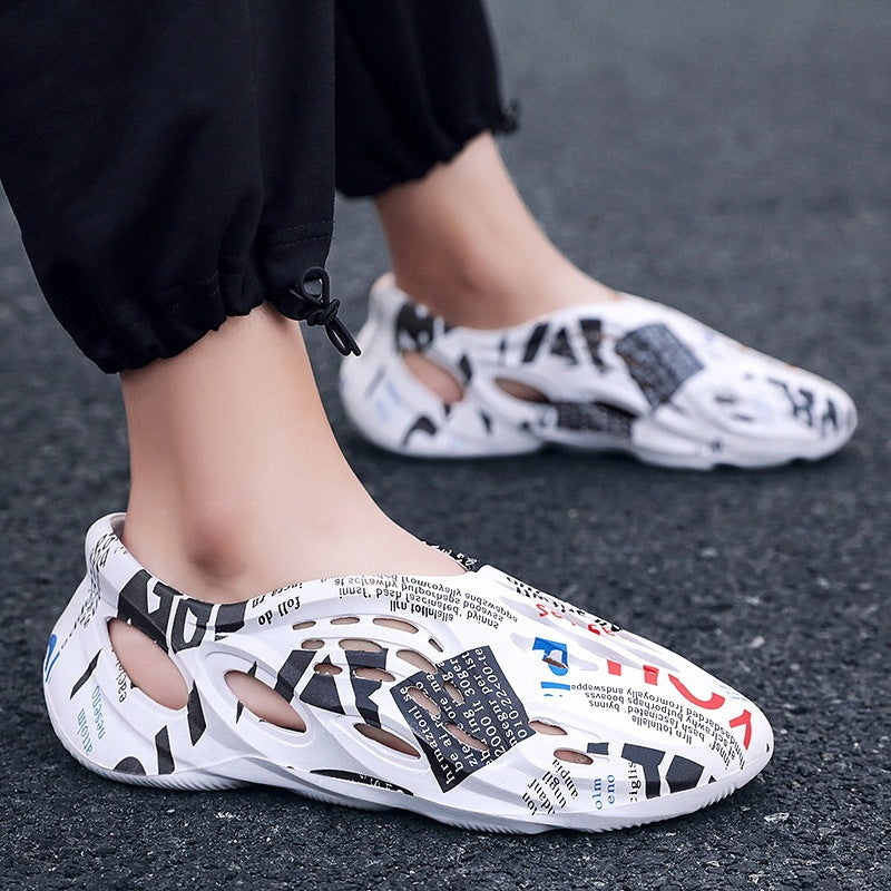Coconut Shoes For Men Non-Skid Speed Dry Camouflage Hollow Beach Shoes (Available)