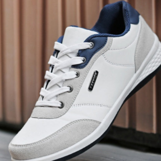 Fashion Light Sports Casual Men Shoes Autumn New Lace-Up Shoes Microfiber Leather Casual Shoes FLats Sneakers (Available)