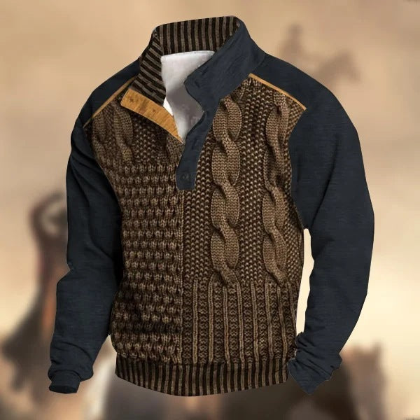 Fall Winter Men Printed Buckle Sweater (Available)