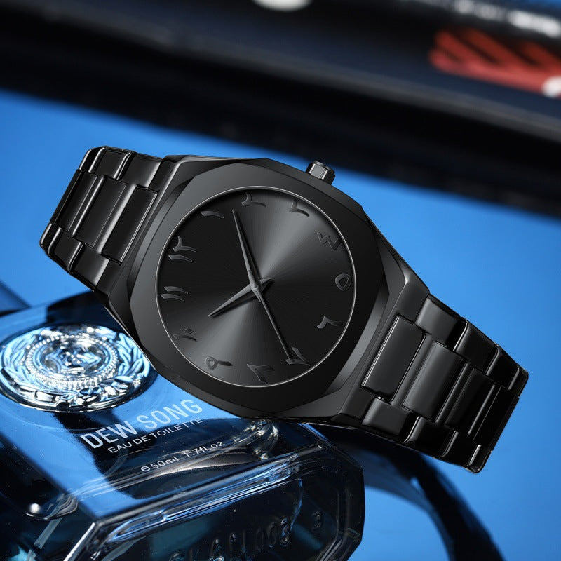 High-grade Alloy Arabic Dial Men's Waterproof Watch (Available)