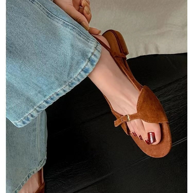 Casual Solid Color Round Toe Solid Color Women's Sandals (Available)