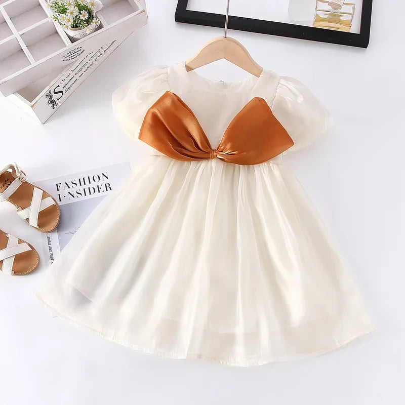 Girls Dress Summer New Muyun Yarn embroidery Brocade Birthday Dress Girl Baby Summer Dress Children's Princess Dress
