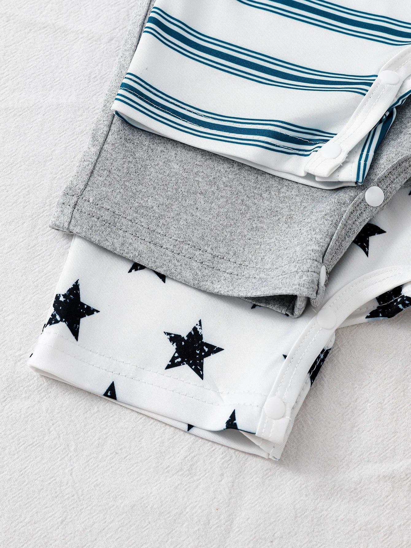 Baby Boy Summer Sleeveless Three-Piece Romper Set Infant Boys Outfit Collection Multi-piece Bodysuit Collection for Summer