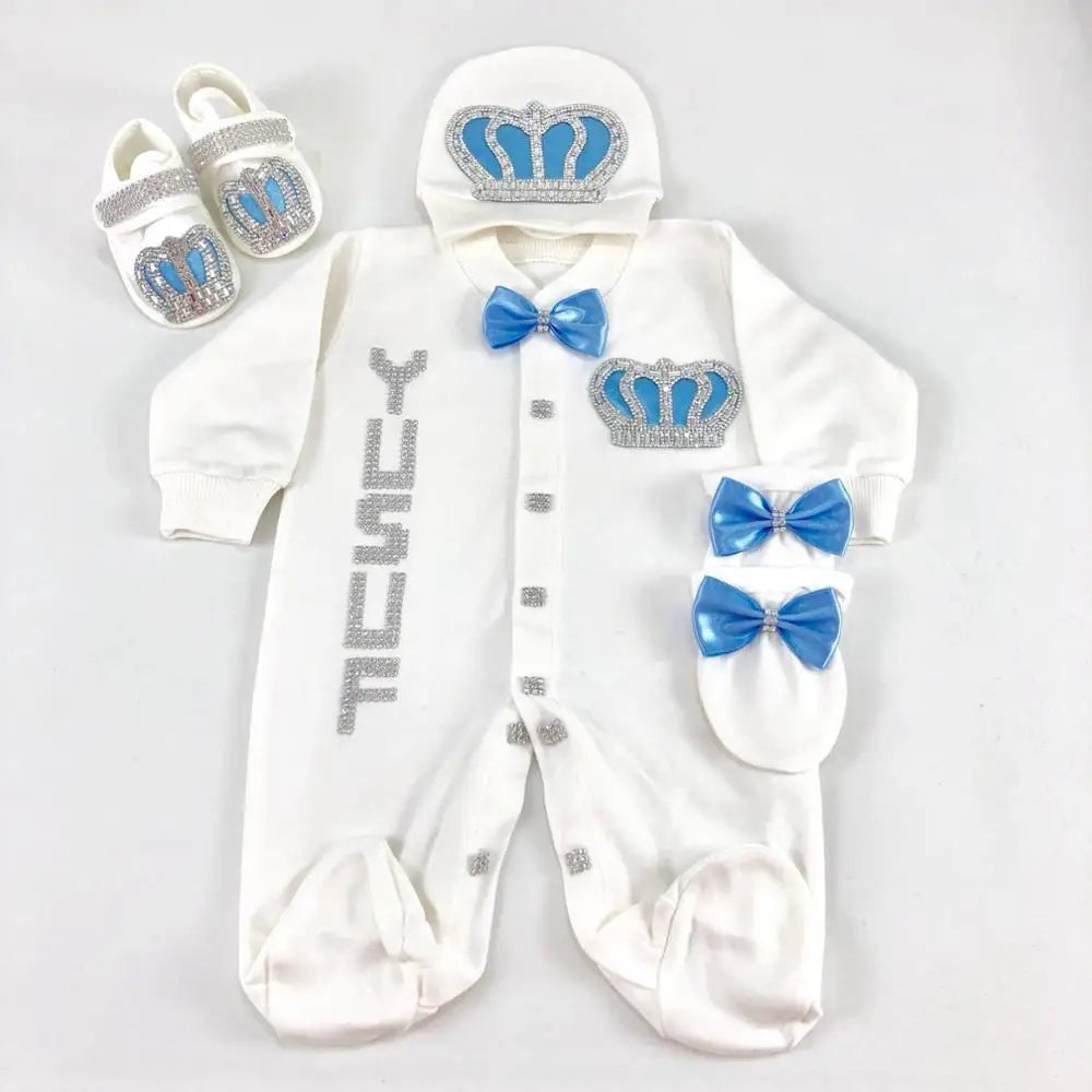 Newborn Boys Romper Clothes Formal Suit 4 Piece Vest Pants and Tie Dresswear Suit Set Welcome Home 40suyi days Celebrity outfit