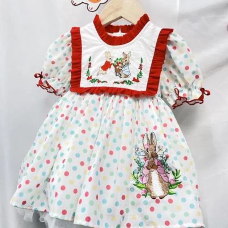 ins Turkey Kids Dress Party Dress for Kids Girl Flower Girl Dresses Eid Dress Birthday Party Fashion Sweet Girls Dress