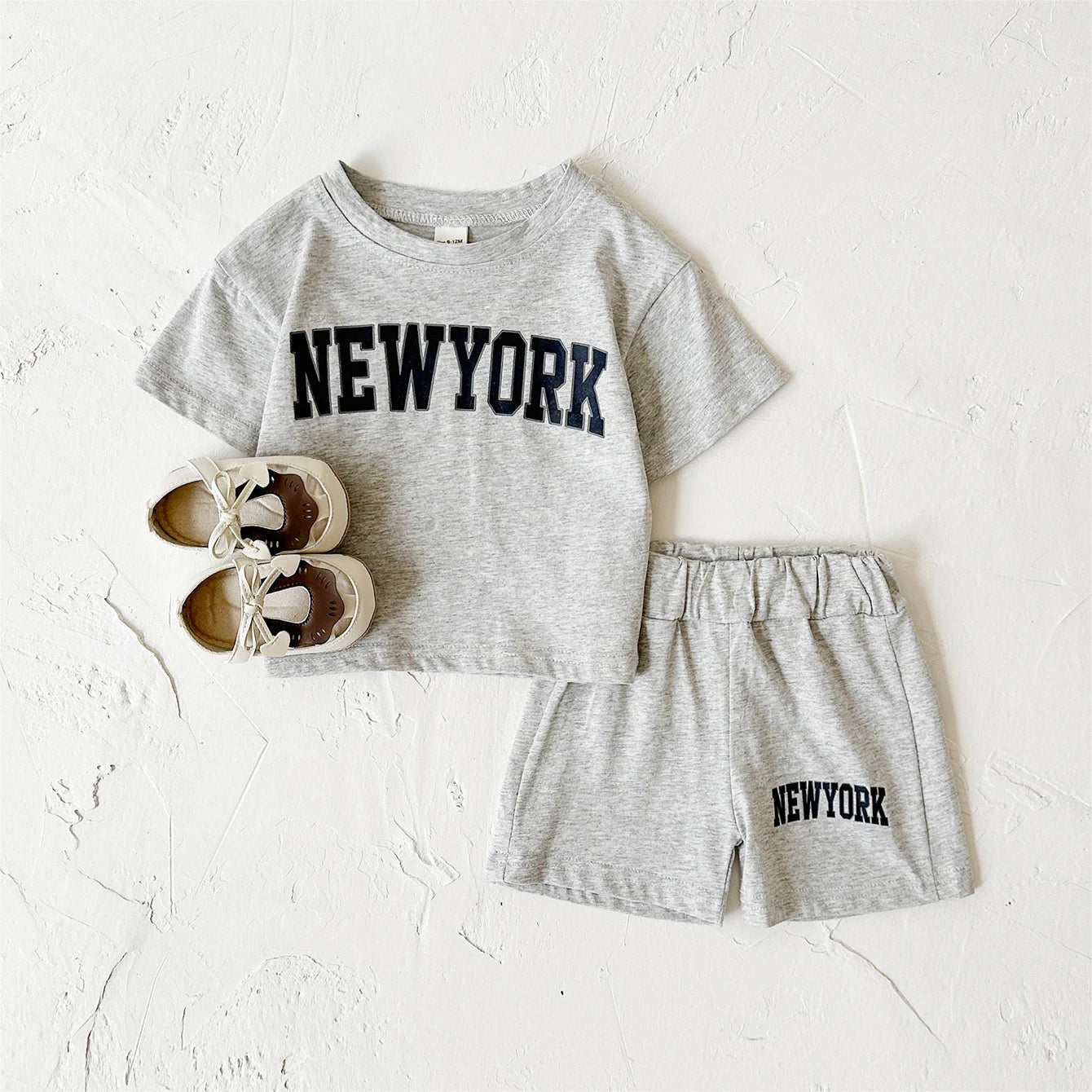 Summer Hot Baby Boys Clothes Pure Cotton Short Sleeved+Shorts Set Letter Printed T-shirt Sports Set Baby Girl Newborn 2PCS