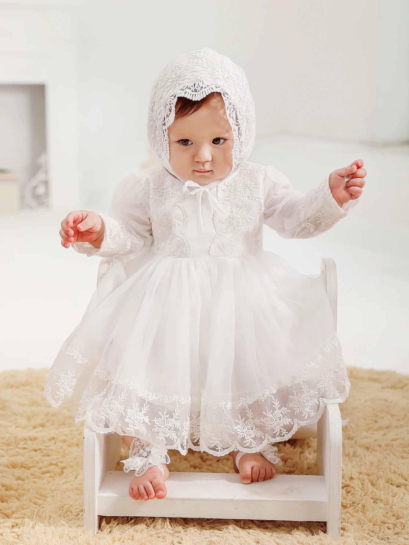 Lovely Newborn Dress Birthday Party Casual Girl Clothes First Birthday Baby Girl Dresses