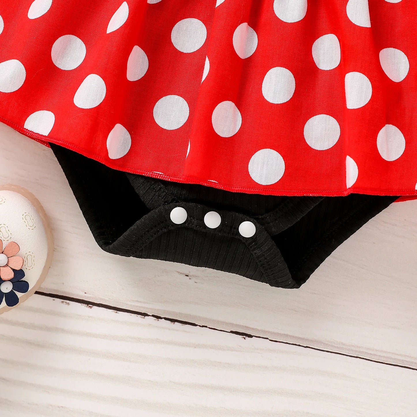 Newborn Baby Girl Polka dot Dress With Bow Outfit - Soft Summer Wear for Infants - Cute Clothig +Headband