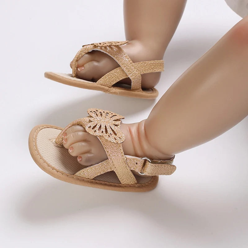 0-18M Baby Girls Summer Shoes Sandals First Walkers Newborn Shoes Casual Soft Sole Sandals Toddler Shoes