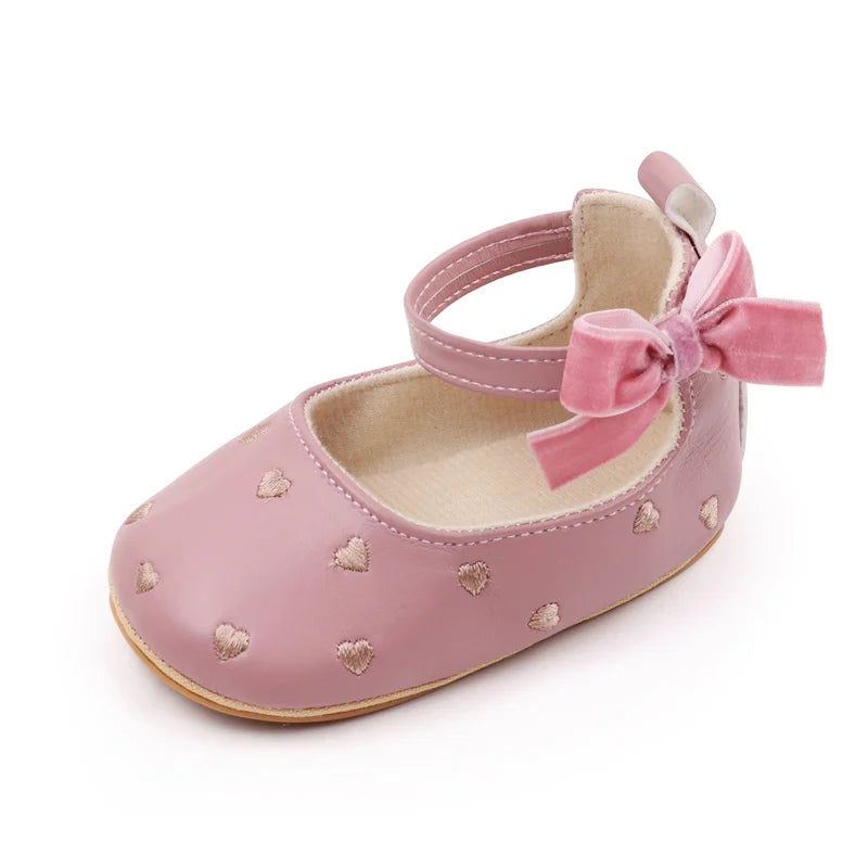 2025 New Baby Girl Shoes Cute Bowknot High Quality PU and TPR Sole Anti-slip Toddler Newborn 0-18 Months Prewalking Sandal