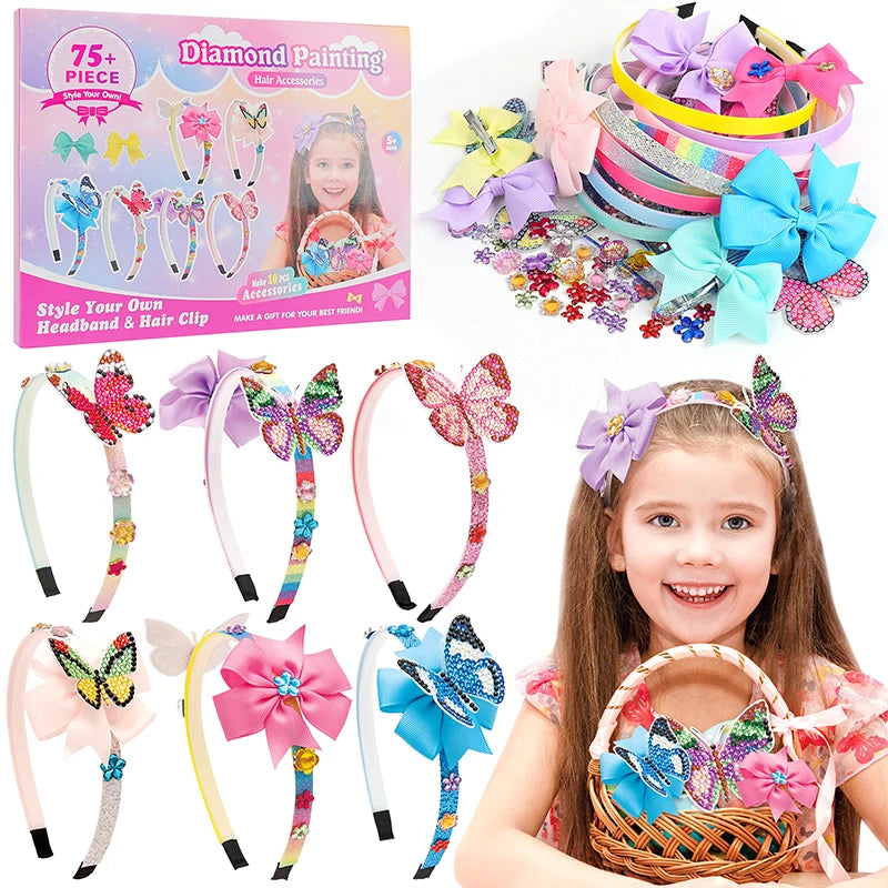 Hair Accessories for Girls-Arts and Crafts Gift DIY Headband Making Kit Gifts Headband Making Kit for Girls - Make Your Own Fash