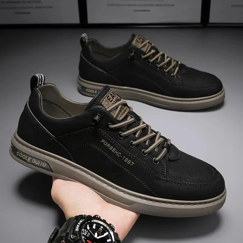 New Shoes for Men Comfortable Flat Men's Casual Shoes Outdoor Wild Men's Sneakers High End Fashion One Pedal Dress Shoes Male