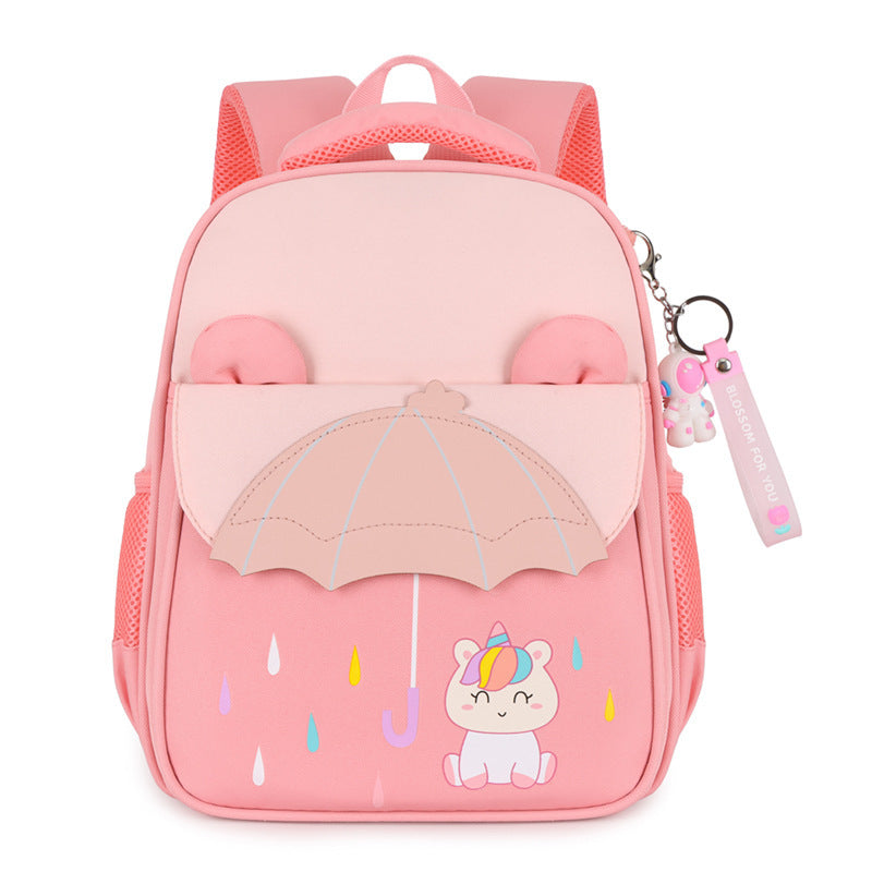 Pupils Intermediate And Advanced Kindergarten Classes Contrast Color Cartoon Backpack (Available)