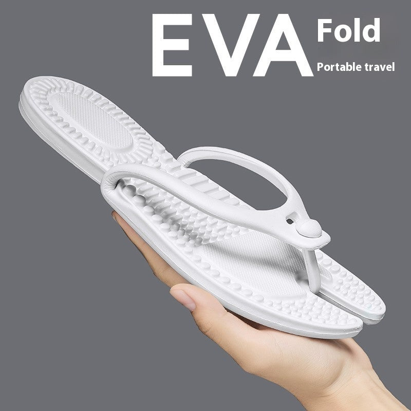 Foldable Travel Couple Flip Flops Plus Size (Available)