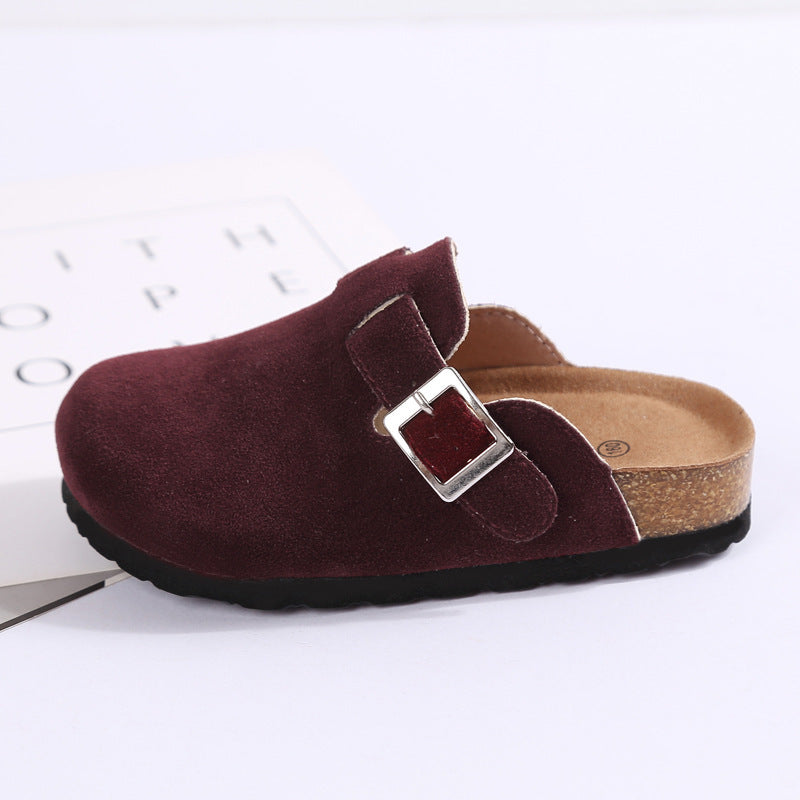 Cork Baby Girl Children's Shoes Belt Buckle