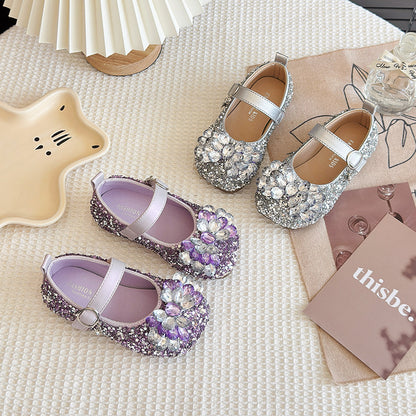 Girls' Glass Light Diamond Shoes Performance