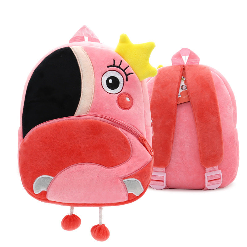 Cute Plush Backpacks Kindergarten Cartoon School Bags Children Animal Toys Bag (Available)