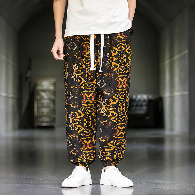 Mens Fashion Breathable Casual Wide Leg Pants (Available)