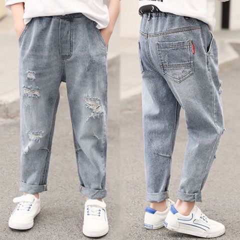Boys' Denim Trousers Trousers Children's Clothing (Available)