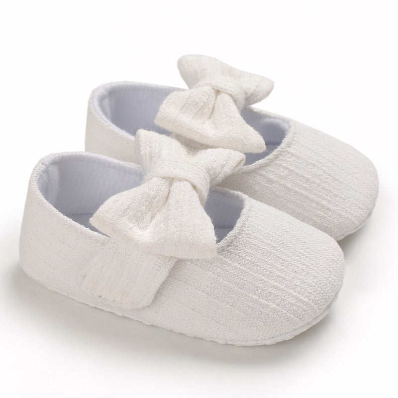 Wool Baby Knitted Bow Baby Shoes (Available)