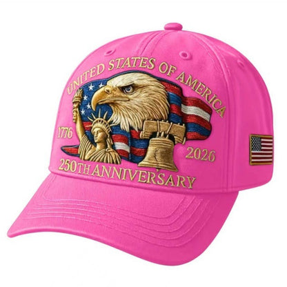 Embroidered American Eagle Head 250 Weeks Old Baseball Cap (Available)