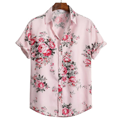 Fashion Men's Art Printed Short Sleeve Shirt   (Available)