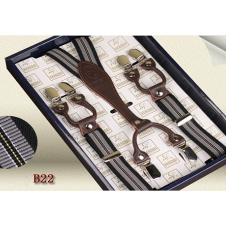 Suit Trousers Retro Elegant Casual Strap Clip  (Available)