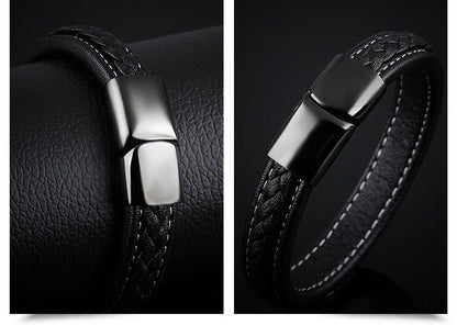 Black titanium steel bracelet  (Available)