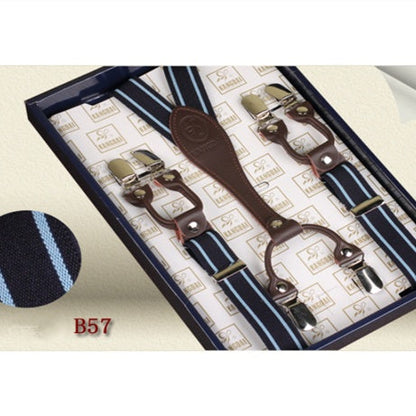 Suit Trousers Retro Elegant Casual Strap Clip  (Available)