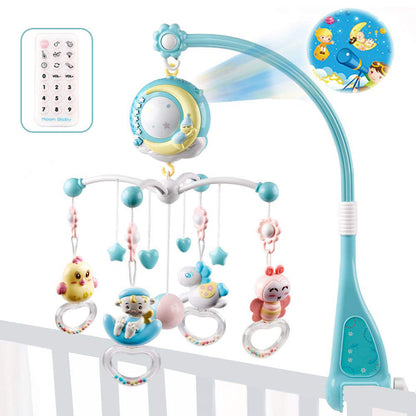 Baby Rattles Crib Mobiles Toy Holder Rotating Mobile Bed Bell Musical Box Projection Newborn Infant Baby Boy Toys ((Available)