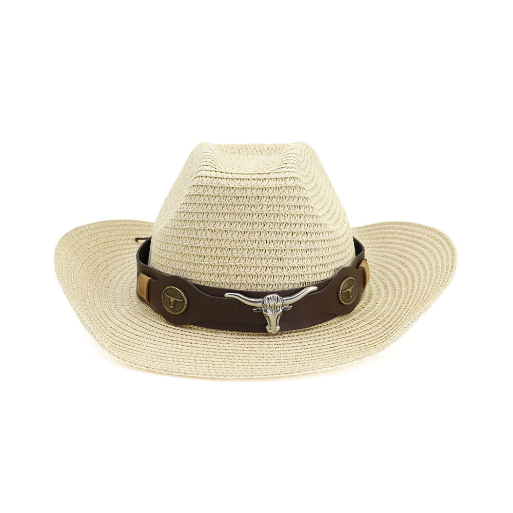 Western cowboy ethnic straw hat  (Available)