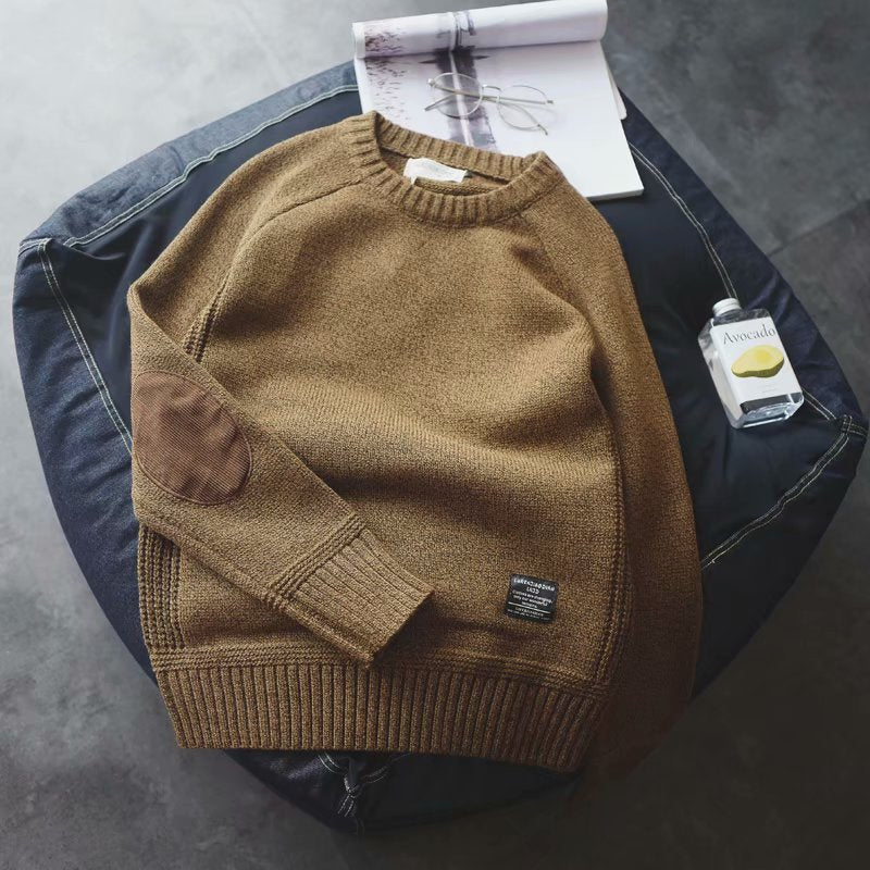 Winter crew neck patch sweater boys clothes  (Available)