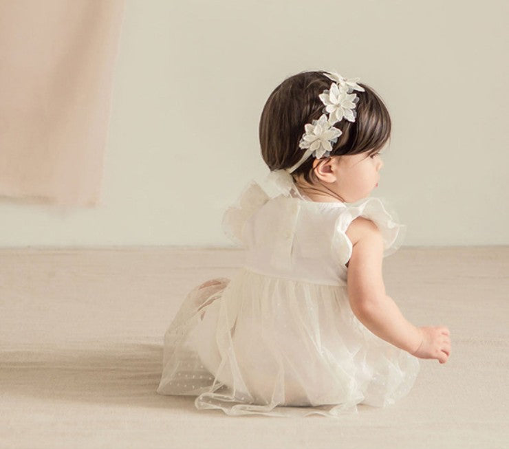 Cute Six-Flower Gauze Bow Baby Headband