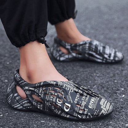 Coconut Shoes For Men Non-Skid Speed Dry Camouflage Hollow Beach Shoes (Available)
