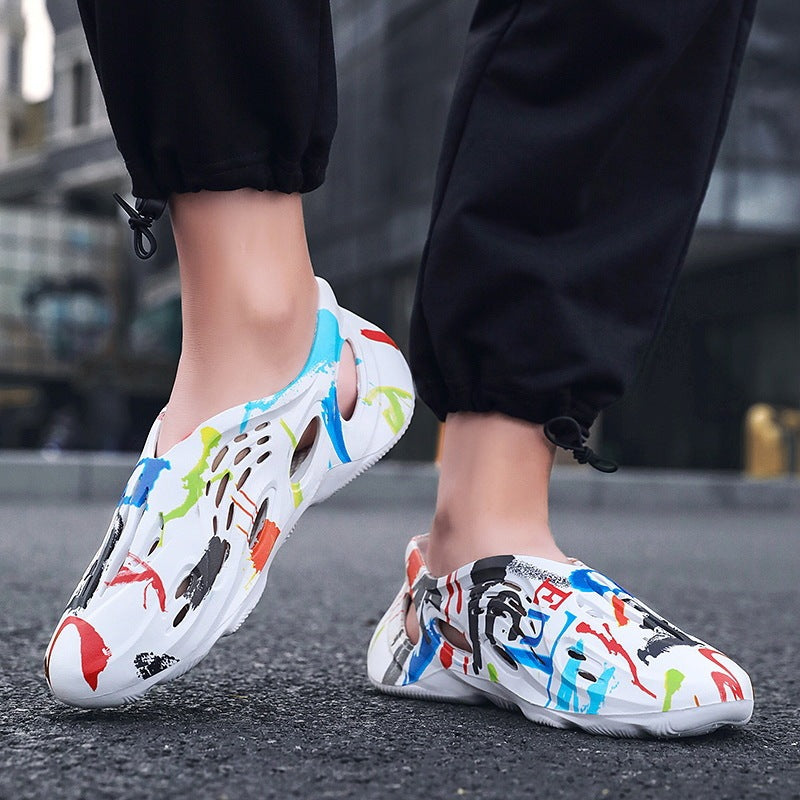 Coconut Shoes For Men Non-Skid Speed Dry Camouflage Hollow Beach Shoes (Available)