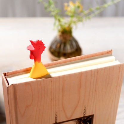 Creative Silicone Screaming Chicken Reading Bookmark   (Available)