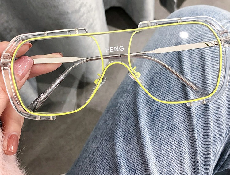 Ins Net Red One-Piece Large Frame Sunglasses