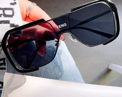 Ins Net Red One-Piece Large Frame Sunglasses