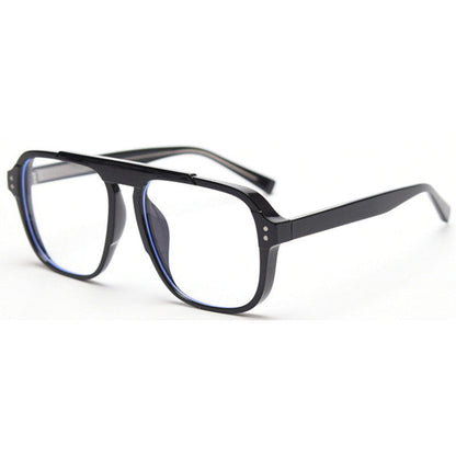 Double Beam Street Shooting Square Transparent Male Flat Mirror
