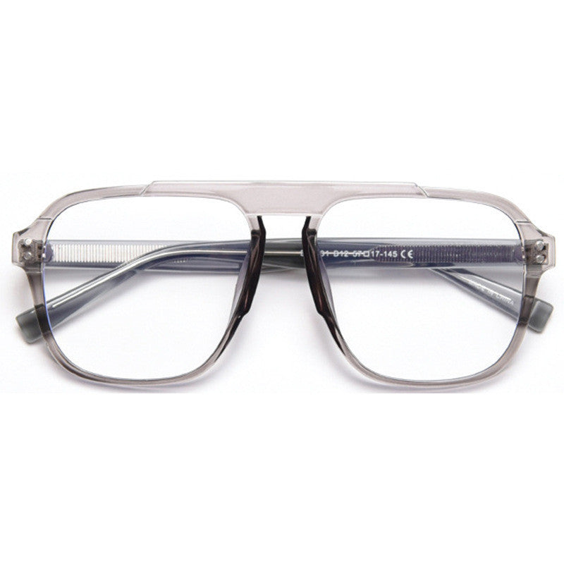 Double Beam Street Shooting Square Transparent Male Flat Mirror
