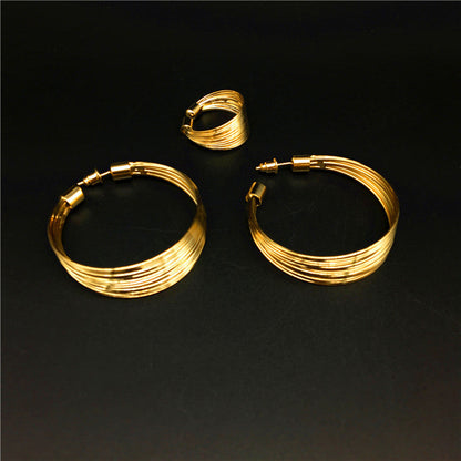 Ladies Necklace, Earrings, Bracelet, Ring Set (Available)