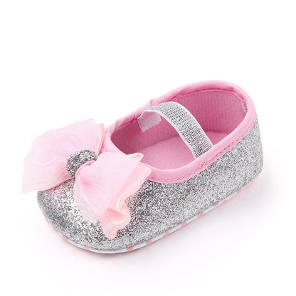 Newborn Princess Shoes Baby Shoes Soft Soled Baby Shoes Bow Princess Shoes Single Shoes  (Available)