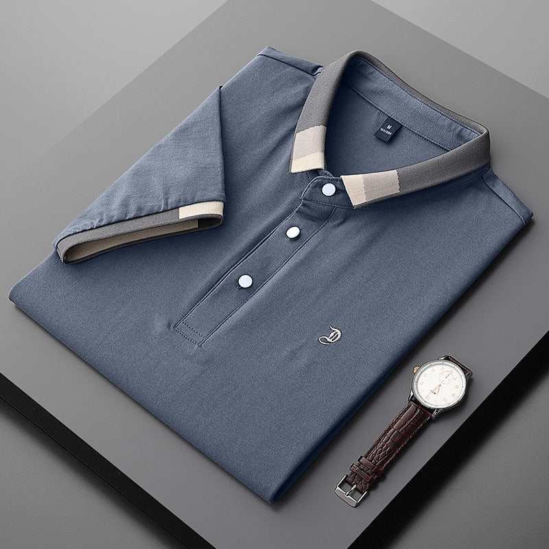 Men's Shirt Collar Summer Polo Shirt Short Sleeve Collar T-Shirt (Available)