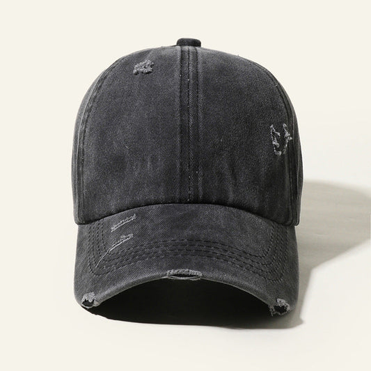 Candy Color Baseball Cap, Retro Washable Hole Cap, Personality Cross Decoration Cap (Available)