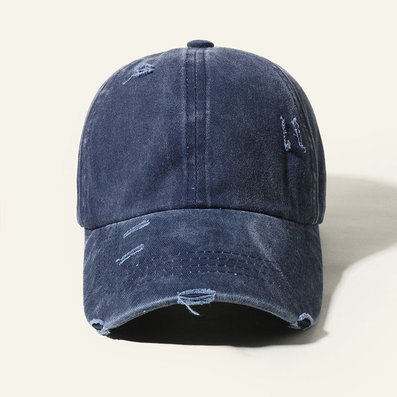 Candy Color Baseball Cap, Retro Washable Hole Cap, Personality Cross Decoration Cap (Available)