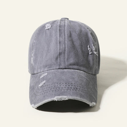 Candy Color Baseball Cap, Retro Washable Hole Cap, Personality Cross Decoration Cap (Available)