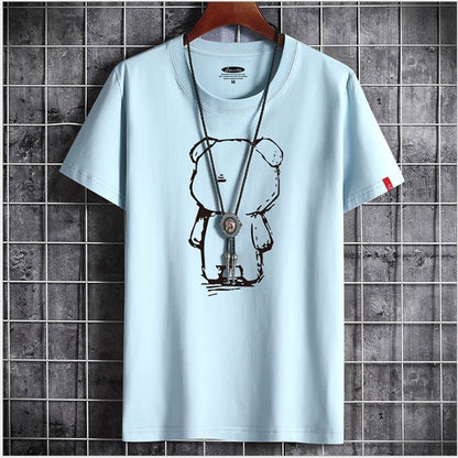 Mens Casual Bear Anime T Shirt (Available)
