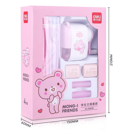 Student Stationery Set, Children's School Supplies, Pencil Sharpener, Eraser